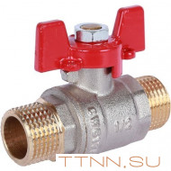 Шаровой кран 1/2" НР/НР, ручка бабочка ROMMER RBV-0007-0410215