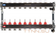 Для отопления Rommer 1"/3/4"x9 с расходомерами (RMS-1201-000009)