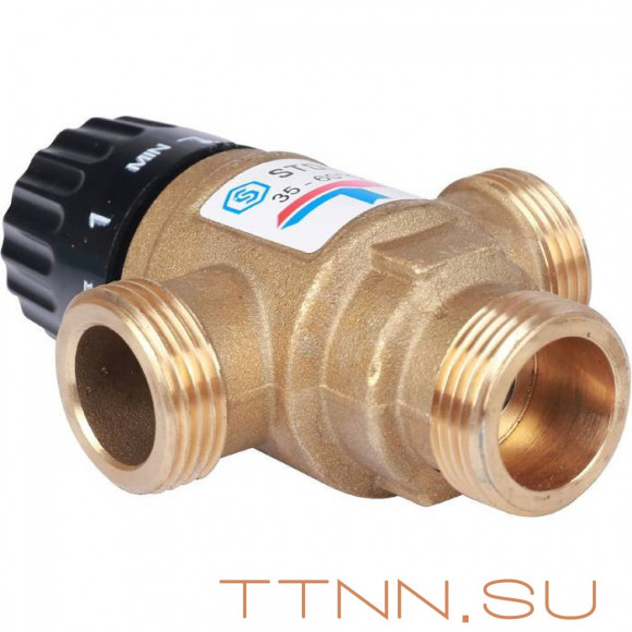 Смесительный клапан STOUT 3/4 НР 35-60°С KV 1,6 м3/ч