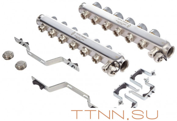 Для отопления Royal Thermo 1" ВР-3/4" НР, 11 выходов, нерж. (RTE 51.111) Для отопления Royal Thermo 1" ВР-3/4" НР, 11 выходов, нерж. (RTE 51.111)