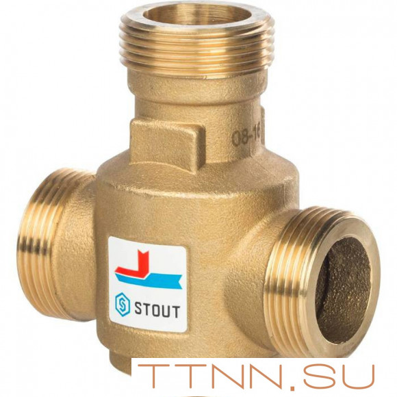 Смесительный клапан STOUT G 1 1/4 НР 55°С
