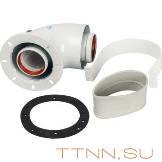 Адаптер коаксиальный STOUT для котла 90° D60/100