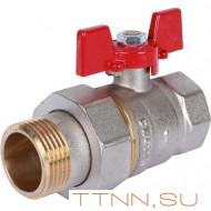 Шаровой кран с американкой 1" ВН/НР, ручка бабочка ROMMER RBV-0005-0510225