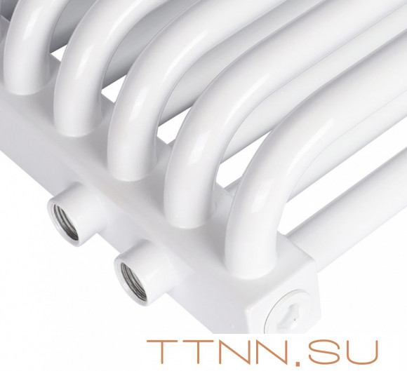 Стальной трубчатый радиатор 2-колончатый Rommer RST 2030/12 нижнее правое подключение RAL9016 Стальной трубчатый радиатор 2-колончатый Rommer RST 2030/12 нижнее правое подключение RAL9016