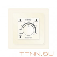 Терморегулятор CALEO 420 бежевый с адаптерами, встраиваемый аналоговый, 3,5 кВт Терморегулятор CALEO 420 бежевый с адаптерами, встраиваемый аналоговый, 3,5 кВт