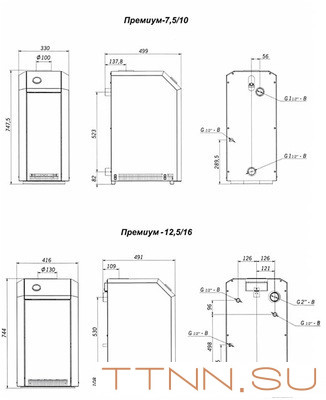 Напольный газовый котел Лемакс Премиум-12.5(В) Напольный газовый котел Лемакс Премиум-12.5(В)