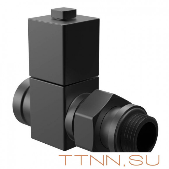 Набор вентелей Royal Thermo CUBE, ПРЯМОЙ, (2 шт) черный Набор вентелей Royal Thermo CUBE, ПРЯМОЙ, (2 шт) черный