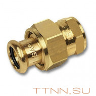 Пресс-фитинг Sanha, бронза, сгон ВПр-ВР с плоск.упл. 18x1/2 для медных труб прессовой Пресс-фитинг Sanha, бронза, сгон ВПр-ВР с плоск.упл. 18x1/2 для медных труб прессовой