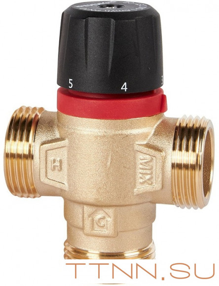 Смесительный клапан Rommer 1" НР 20-43°С KV 2,5 (RVM-0231-254325) боковое смешивание Смесительный клапан Rommer 1" НР 20-43°С KV 2,5 (RVM-0231-254325) боковое смешивание