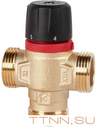 Смесительный клапан Rommer 3/4" НР 30-65°С KV 1,8 (RVM-1121-186520) центральное смешивание