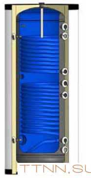 Бойлер косвенного нагрева с двумя змеевиками ЭВАН WBС-HT-800