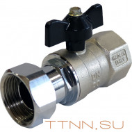 Кран шаровой угловой с накидной гайкой наружная резьба STOUT 3/4"х3/4" SVB-0010-000020