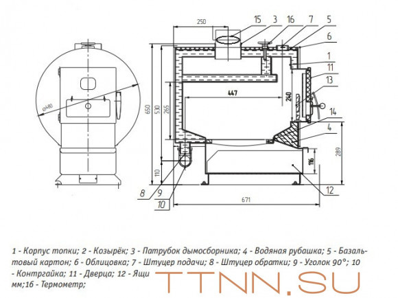 Твердотопливный котел Теплодар УЮТ-20