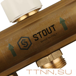 Для отопления STOUT Коллектор регулируемый с расходомерами 1/3/4x8