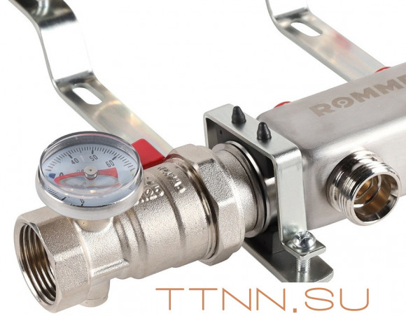 Для отопления Rommer 1"/3/4"x2 с запорными клапанами (RMS-3210-000002)