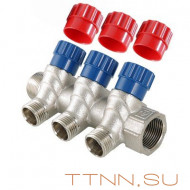 Коллектор с регулировочными вентилями и наружной резьбой Valtec 1*2*1/2 VT.560.N Коллектор с регулировочными вентилями и наружной резьбой Valtec 1*2*1/2 VT.560.N