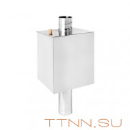 Бак нержавейка на трубе 55л д.115 (Прямоугольный) (AISI 439)