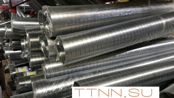 Газоход гофрированный d 80 мм (1м) из нержавеющей стали