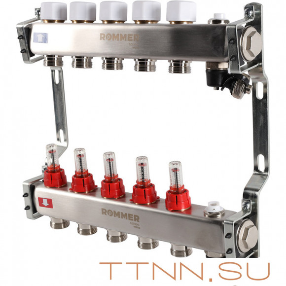 Для отопления Rommer 1"/3/4"x5 с расходомерами (RMS-1201-000005) Для отопления Rommer 1"/3/4"x5 с расходомерами (RMS-1201-000005)