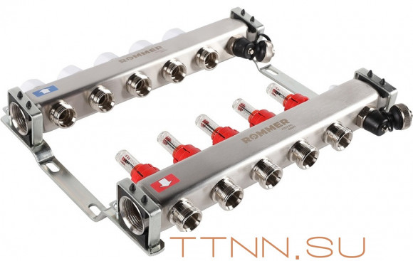 Для отопления Rommer 1"/3/4"x5 с расходомерами (RMS-1201-000005) Для отопления Rommer 1"/3/4"x5 с расходомерами (RMS-1201-000005)