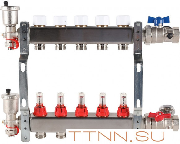 Для отопления Rommer 1"/3/4"x5 с расходомерами (RMS-1210-000005) Для отопления Rommer 1"/3/4"x5 с расходомерами (RMS-1210-000005)