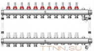 Коллектор для теплого пола Wester 1"-3/4 в сборе с расходомерами на 11 выходов Коллектор для теплого пола Wester 1"-3/4 в сборе с расходомерами на 11 выходов