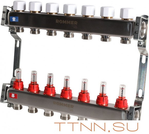 Для отопления Rommer 1"/3/4"x7 с расходомерами (RMS-1200-000007) Для отопления Rommer 1"/3/4"x7 с расходомерами (RMS-1200-000007)