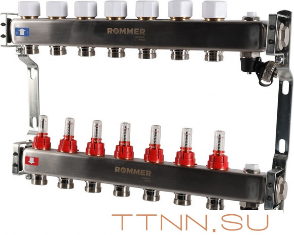 Для отопления Rommer 1"/3/4"x7 с расходомерами (RMS-1201-000007) Для отопления Rommer 1"/3/4"x7 с расходомерами (RMS-1201-000007)