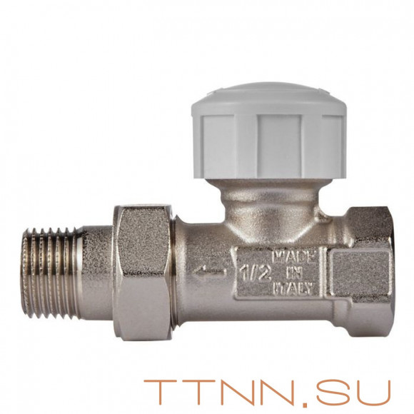 Набор термостатический Royal Thermo прямой М30х1,5 1/2" (никель) Набор термостатический Royal Thermo прямой М30х1,5 1/2" (никель)