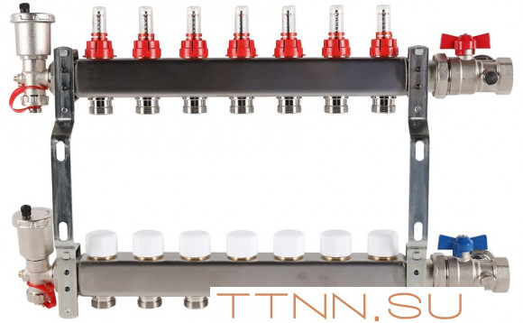 Для отопления Rommer 1"/3/4"x7 с расходомерами (RMS-1210-000007) Для отопления Rommer 1"/3/4"x7 с расходомерами (RMS-1210-000007)