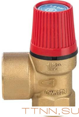 Клапан предохранительный 15 x 1/2" STOUT SVS-0001-001515 Клапан предохранительный 15 x 1/2" STOUT SVS-0001-001515