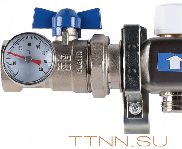 Для отопления Rommer 1"/3/4"x8 с запорными клапанами (RMS-3210-000008) Для отопления Rommer 1"/3/4"x8 с запорными клапанами (RMS-3210-000008)