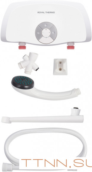 Электрический проточный водонагреватель 3,5 кВт Royal Thermo Smartfix TS (3,5 kW) - кран+душ